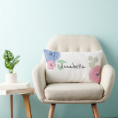 Personalisiertes Girl Pink und Blauer Kissen (Stuhl )