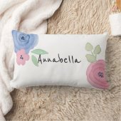 Personalisiertes Girl Pink und Blauer Kissen (Decke)