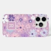 Personalisiertes Girl-Purple-Blumenmuster Case-Mate iPhone Hülle (Rückseite (Horizontal))