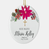 Personalisiertes Girl Taufkirche Keramik Ornament (Rechts)