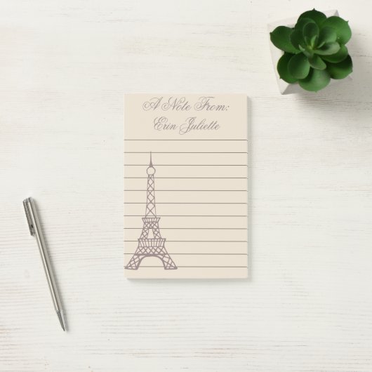 Personalisiertes Girl's Paris Eiffel Tower-Geschen Post-it Klebezettel (Büro)