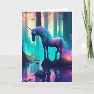 Personalisiertes Girl's Unicorn Happy Geburtstag Karte