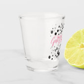 Personalisiertes Girl's Weekend Pink Dotted Schnapsglas (Links)