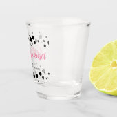 Personalisiertes Girl's Weekend Pink Dotted Schnapsglas (Rechts)