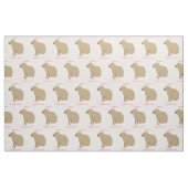 Personalisiertes Girly Capybara Muster auf hellros Stoff (Fat Quarter (45,7 x 55,9 cm))