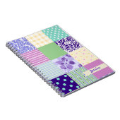 Personalisiertes Girly Muster quadriert Notizblock (Rechte Seite)