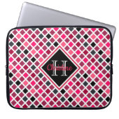Personalisiertes Girly Pink Glitzer Geometrisches  Laptopschutzhülle (Vorderseite)