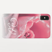 Personalisiertes Girly Rosen-Goldblumenname Case-Mate iPhone Hülle (Rückseite (Horizontal))