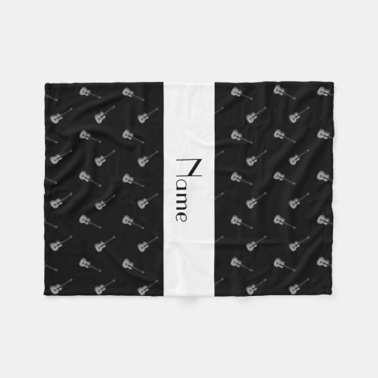 Personalisiertes Gitarrenmuster Fleecedecke (Vorderseite (Horizontal))