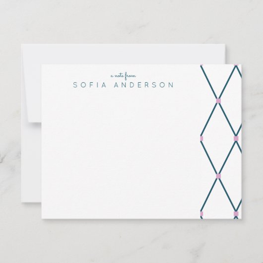 Personalisiertes Gittermuster Mitteilungskarte (Vorderseite)