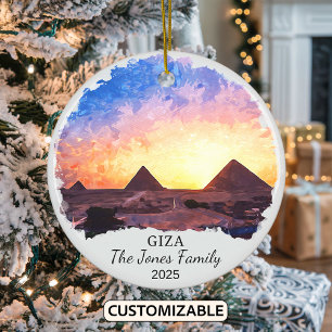 Personalisiertes Giza-Ornament, Ägypten Keramik Ornament