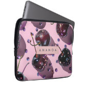 Personalisiertes Glam Glitzer Kirsch Design Laptopschutzhülle (Vorne Rechts)