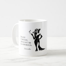 Personalisiertes Glamour-Style-Zitat-Design Kaffeetasse