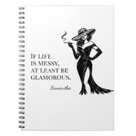 Personalisiertes Glamour-Style-Zitat-Design Notizblock