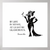 Personalisiertes Glamour-Style-Zitat-Design Poster (Vorne)