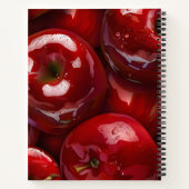 Personalisiertes Glänzendes Rot-Apfel-Design Notizblock (Rückseite)