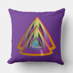 Personalisiertes Glare Logo Doppelpyramidenkegel L Kissen