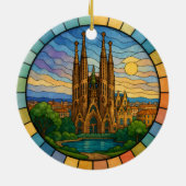Personalisiertes Glas Barcelona Ornament (Hinten)