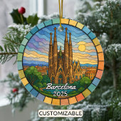 Personalisiertes Glas Barcelona Ornament