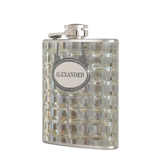 Personalisiertes Glas Decanter Flachmann (Links)