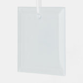 Personalisiertes Glas - quadratische Form Ornament Aus Glas (Vorderseite links)