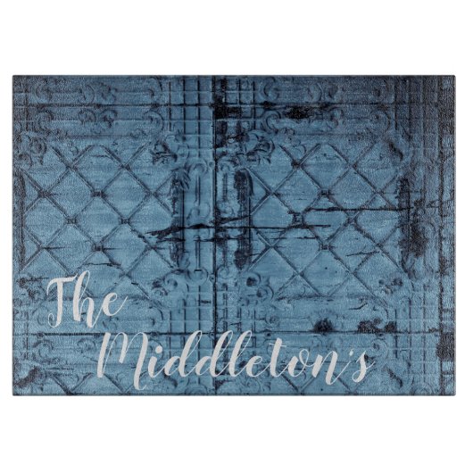 Personalisiertes Glas Rustikale Zinnwand Ceilin Schneidebrett (Vorderseite)