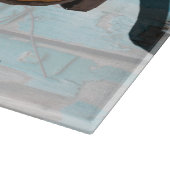 Personalisiertes Glas schneiden blaue Holzstall Do Schneidebrett (Ecke)