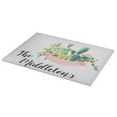 Personalisiertes Glas Schneiden Bohemischen Kaktee Schneidebrett (Ecke)