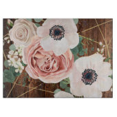 Personalisiertes Glas Schneiden Geometrische Garte Schneidebrett (Vorderseite)