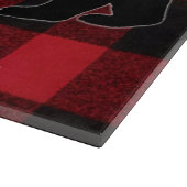 Personalisiertes Glas Schneiden Roter Buffalo Kari Schneidebrett (Ecke)