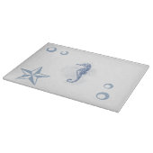 Personalisiertes Glas schneiden Seepferd Ocean Bea Schneidebrett (Ecke)