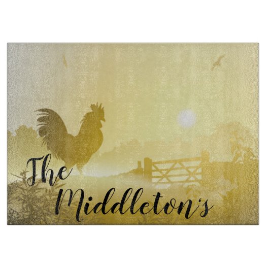 Personalisiertes Glas Schneiden Sonntagsvormittags Schneidebrett (Vorderseite)