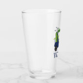 Personalisiertes Glas Tumbler, Navy & Green Golf C (Rechts)