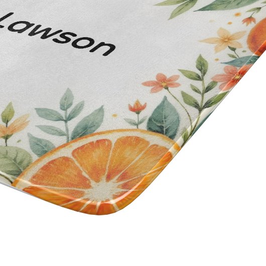 Personalisiertes Glasfaserkabel für die Aquarellfa Schneidebrett (Ecke)