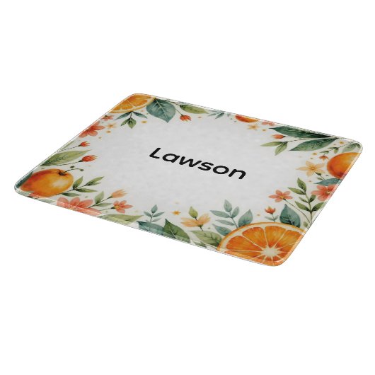 Personalisiertes Glasfaserkabel für die Aquarellfa Schneidebrett (Ecke)