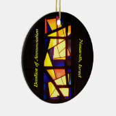 Personalisiertes Glasfenster Keramik Ornament (Rechts)