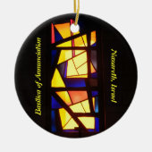 Personalisiertes Glasfenster Keramik Ornament (Vorne)