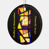 Personalisiertes Glasfenster Keramik Ornament (Links)