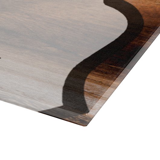 Personalisiertes Glass Cutting Cowboy Stiefel Barn Schneidebrett (Ecke)