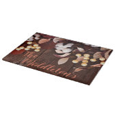 Personalisiertes Glasschneiden Baumwollzweig auf d Schneidebrett (Ecke)