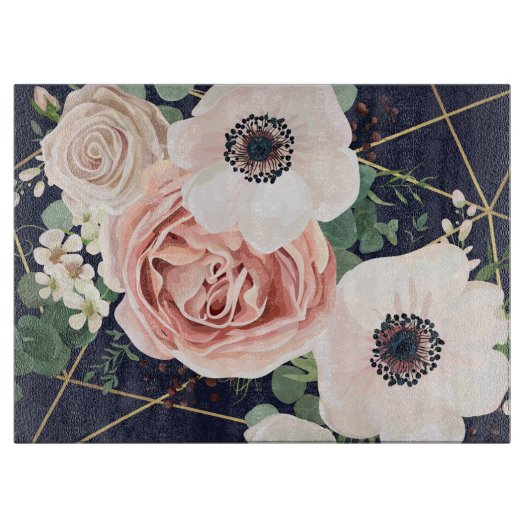 Personalisiertes Glasschneiden Geometrische Garten Schneidebrett (Vorderseite)