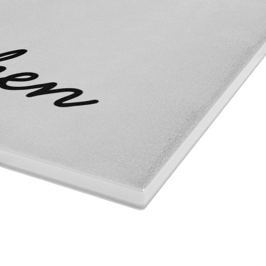 Personalisiertes Glasschneidenbrett mit Schneidebrett (Ecke)