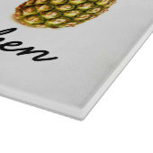 Personalisiertes Glasspanbrett mit Ananas Schneidebrett (Ecke)