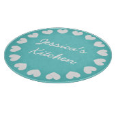 Personalisiertes Glasspanbrett | Türkisches Herz Schneidebrett (Ecke)