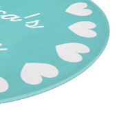 Personalisiertes Glasspanbrett | Türkisches Herz Schneidebrett (Ecke)