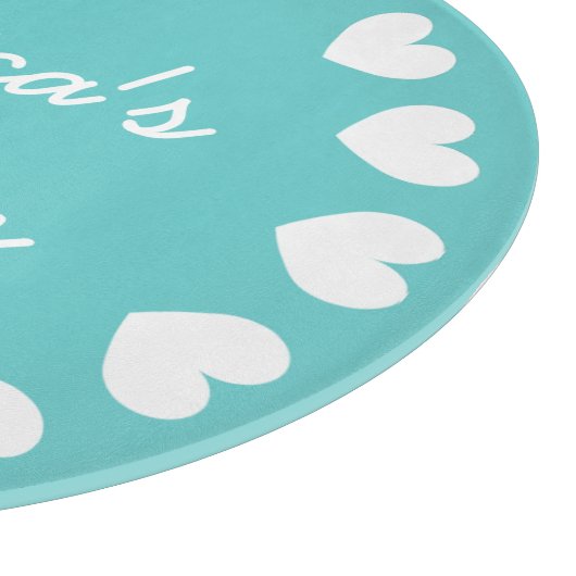 Personalisiertes Glasspanbrett | Türkisches Herz Schneidebrett (Ecke)