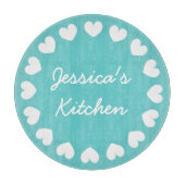 Personalisiertes Glasspanbrett | Türkisches Herz Schneidebrett (Vorderseite)