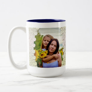 Personalisiertes Glitter-Foto-Mug-Wrap-Design Zweifarbige Tasse