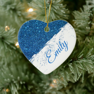 Personalisiertes Glitter-Spray Keramik Ornament
