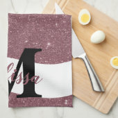Personalisiertes Glitzer Küchentuch (Viertel Falte)